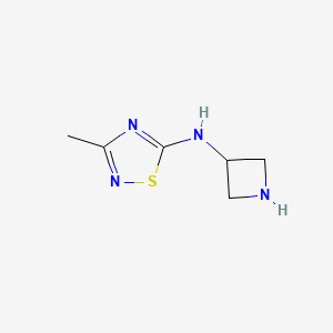 molecular formula C6H10N4S B1490647 N-(azetidin-3-yl)-3-methyl-1,2,4-thiadiazol-5-amine CAS No. 1483181-59-4