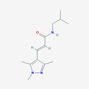 molecular formula C13H21N3O B14906506 n-Isobutyl-3-(1,3,5-trimethyl-1h-pyrazol-4-yl)acrylamide 