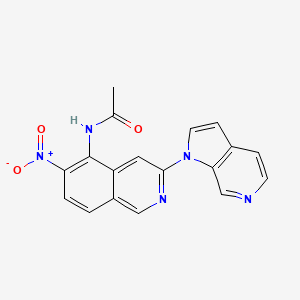 N-(6-Nitro-3-(1H-pyrrolo[2,3-c]pyridin-1-yl)isoquinolin-5-yl)acetamide