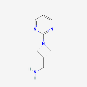 molecular formula C8H12N4 B1490651 (1-(Pyrimidin-2-yl)azetidin-3-yl)methanamine CAS No. 1478735-68-0