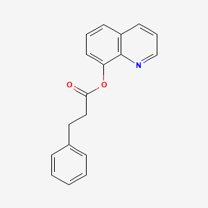 molecular formula C18H15NO2 B14906510 Quinolin-8-yl 3-phenylpropanoate 