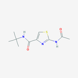 molecular formula C10H15N3O2S B14906528 2-Acetamido-N-(tert-butyl)thiazole-4-carboxamide 