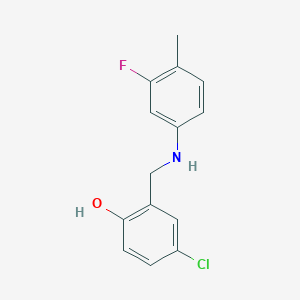 4-Chloro-2-(((3-fluoro-4-methylphenyl)amino)methyl)phenol