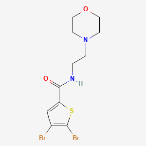 molecular formula C11H14Br2N2O2S B14906549 4,5-Dibromo-N-(2-morpholinoethyl)thiophene-2-carboxamide 