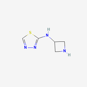 molecular formula C5H8N4S B1490655 N-(azetidin-3-yl)-1,3,4-thiadiazol-2-amine CAS No. 1497284-06-6