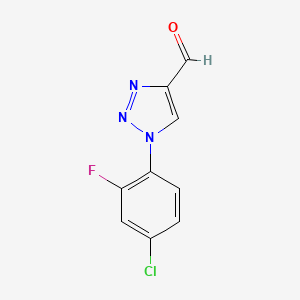 1-(4-chloro-2-fluorophenyl)-1H-1,2,3-triazole-4-carbaldehyde