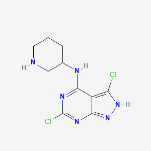 molecular formula C10H12Cl2N6 B14906577 3,6-Dichloro-N-(piperidin-3-yl)-1H-pyrazolo[3,4-d]pyrimidin-4-amine 