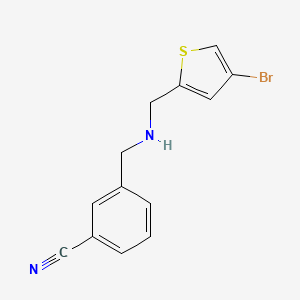 molecular formula C13H11BrN2S B14906578 3-((((4-Bromothiophen-2-yl)methyl)amino)methyl)benzonitrile 