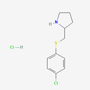 2-(((4-Chlorophenyl)thio)methyl)pyrrolidine hydrochloride