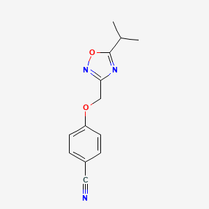 4-((5-Isopropyl-1,2,4-oxadiazol-3-yl)methoxy)benzonitrile