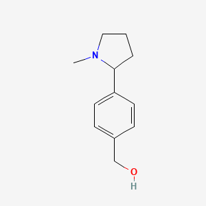 molecular formula C12H17NO B14906654 (4-(1-Methylpyrrolidin-2-yl)phenyl)methanol 