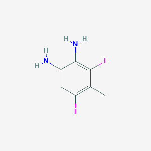 molecular formula C7H8I2N2 B14906656 3,5-Diiodo-4-methylbenzene-1,2-diamine 