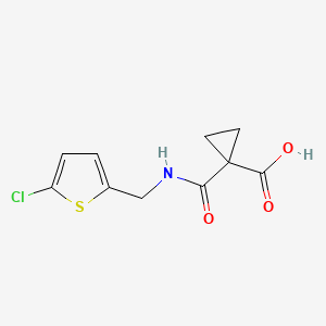 molecular formula C10H10ClNO3S B14906658 1-(((5-Chlorothiophen-2-yl)methyl)carbamoyl)cyclopropane-1-carboxylic acid 