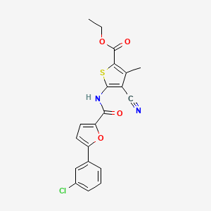 molecular formula C20H15ClN2O4S B14906661 Ethyl 5-({[5-(3-chlorophenyl)furan-2-yl]carbonyl}amino)-4-cyano-3-methylthiophene-2-carboxylate 