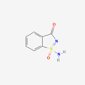 molecular formula C7H6N2O2S B14906666 1-Aminobenzo[d]isothiazol-3-one 1-oxide 