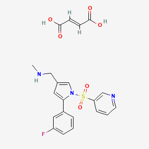 1-(5-(3-Fluorophenyl)-1-(pyridin-3-ylsulfonyl)-1H-pyrrol-3-yl)-N-methylmethanamine fumarate