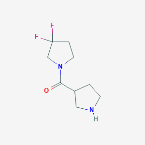 molecular formula C9H14F2N2O B1490668 (3,3-Difluoropyrrolidin-1-yl)(pyrrolidin-3-yl)methanone CAS No. 1681019-90-8