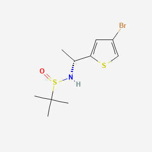 N-((R)-1-(4-Bromothiophen-2-yl)ethyl)-2-methylpropane-2-sulfinamide