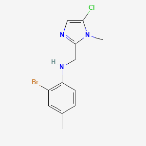 2-Bromo-N-((5-chloro-1-methyl-1h-imidazol-2-yl)methyl)-4-methylaniline