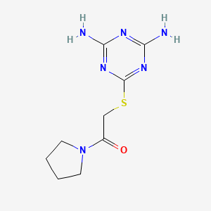 2-((4,6-Diamino-1,3,5-triazin-2-yl)thio)-1-(pyrrolidin-1-yl)ethan-1-one