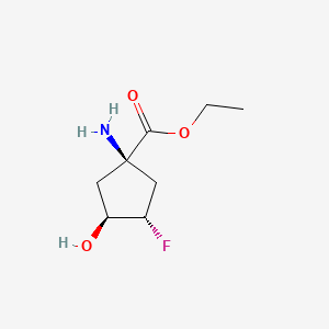 molecular formula C8H14FNO3 B14906749 rel-(1R,3S,4S)-Ethyl 1-amino-3-fluoro-4-hydroxycyclopentanecarboxylate 