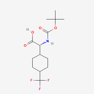 (R)-2-((tert-Butoxycarbonyl)amino)-2-(trans-4-(trifluoromethyl)cyclohexyl)acetic acid