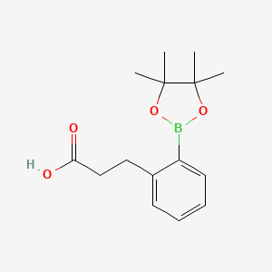 molecular formula C15H21BO4 B1490677 3-(2-(4,4,5,5-四甲基-1,3,2-二氧杂硼环-2-基)苯基)丙酸 CAS No. 797756-39-9