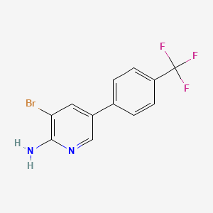 molecular formula C12H8BrF3N2 B1490679 3-溴-5-(4-三氟甲基苯基)吡啶-2-胺 CAS No. 911113-30-9