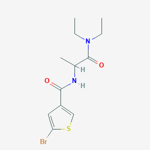 molecular formula C12H17BrN2O2S B14906800 5-Bromo-N-(1-(diethylamino)-1-oxopropan-2-yl)thiophene-3-carboxamide 