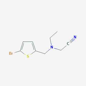 molecular formula C9H11BrN2S B14906810 2-(((5-Bromothiophen-2-yl)methyl)(ethyl)amino)acetonitrile 