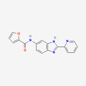 molecular formula C17H12N4O2 B14906828 N-[2-(2-pyridyl)-1H-benzimidazol-5-yl]furan-2-carboxamide 