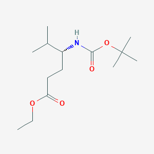 Ethyl (R)-4-((tert-butoxycarbonyl)amino)-5-methylhexanoate