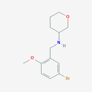 molecular formula C13H18BrNO2 B14906846 n-(5-Bromo-2-methoxybenzyl)tetrahydro-2h-pyran-3-amine 