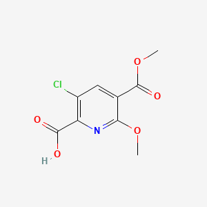 3-Chloro-6-methoxy-5-(methoxycarbonyl)picolinic acid