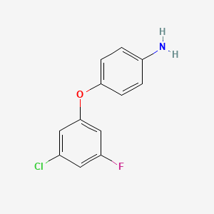 molecular formula C12H9ClFNO B1490689 4-[(3-Chloro-5-fluorophenyl)oxy]aniline CAS No. 1311137-77-5