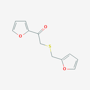 molecular formula C11H10O3S B14906895 1-(Furan-2-yl)-2-((furan-2-ylmethyl)thio)ethan-1-one 