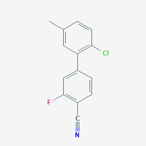 molecular formula C14H9ClFN B1490690 4-(2-氯-5-甲基苯基)-2-氟苯甲腈 CAS No. 1381944-54-2