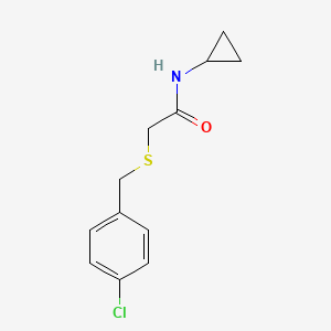 2-((4-Chlorobenzyl)thio)-N-cyclopropylacetamide