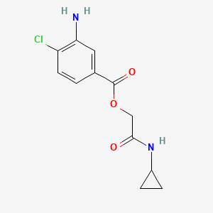 molecular formula C12H13ClN2O3 B14906945 2-(Cyclopropylamino)-2-oxoethyl 3-amino-4-chlorobenzoate 