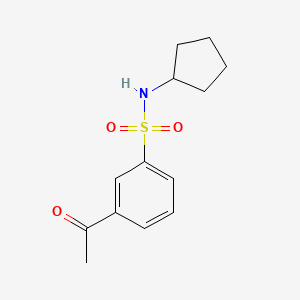 3-acetyl-N-cyclopentylbenzenesulfonamide