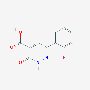 molecular formula C11H7FN2O3 B1490696 6-(2-Fluorophenyl)-3-oxo-2,3-dihydropyridazine-4-carboxylic acid CAS No. 1421311-79-6