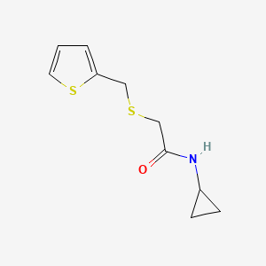 molecular formula C10H13NOS2 B14906970 n-Cyclopropyl-2-((thiophen-2-ylmethyl)thio)acetamide 