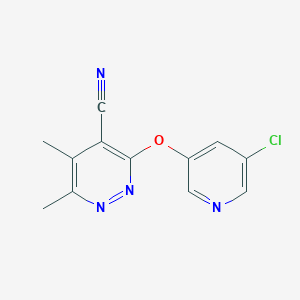 3-((5-Chloropyridin-3-yl)oxy)-5,6-dimethylpyridazine-4-carbonitrile