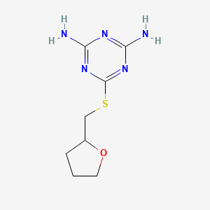 molecular formula C8H13N5OS B14907002 6-(((Tetrahydrofuran-2-yl)methyl)thio)-1,3,5-triazine-2,4-diamine 