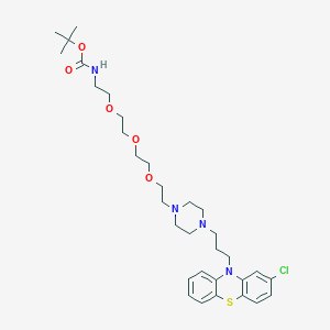 molecular formula C32H47ClN4O5S B14907004 tert-Butyl (2-(2-(2-(2-(4-(3-(2-chloro-10H-phenothiazin-10-yl)propyl)piperazin-1-yl)ethoxy)ethoxy)ethoxy)ethyl)carbamate 