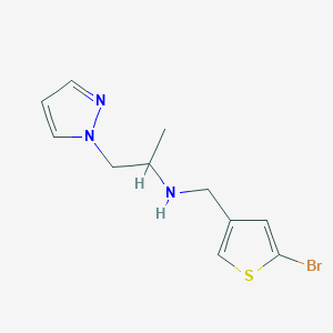 n-((5-Bromothiophen-3-yl)methyl)-1-(1h-pyrazol-1-yl)propan-2-amine