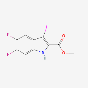 molecular formula C10H6F2INO2 B14907017 Methyl 5,6-difluoro-3-iodo-1H-indole-2-carboxylate 