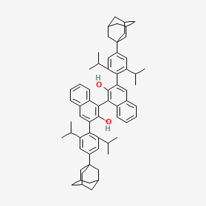 molecular formula C64H74O2 B14907068 (1S)-3,3'-Bis[2,6-bis(1-methylethyl)-4-tricyclo[3.3.1.13,7]dec-1-ylphenyl][1,1'-binaphthalene]-2,2'-diol 