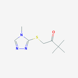 3,3-Dimethyl-1-((4-methyl-4h-1,2,4-triazol-3-yl)thio)butan-2-one