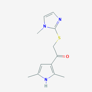 1-(2,5-Dimethyl-1h-pyrrol-3-yl)-2-((1-methyl-1h-imidazol-2-yl)thio)ethan-1-one